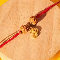 SALTY Set Of 5 OM Rudraksha Thread Rakhis image 3
