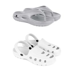 PENNEN Men Set Of 2 High Quality & Soft Thong Flip-Flops & Clogs-36