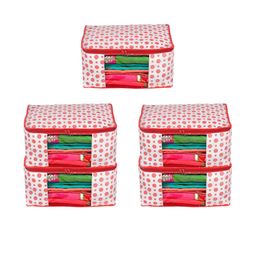 AMAK INC Red Fabric Multi-Utility Wardrobe Organisers-picture-45