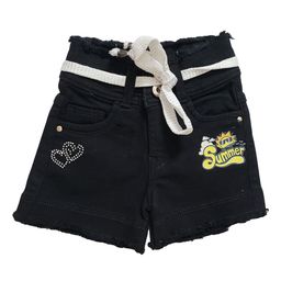 BAESD Girls Washed Slim Fit High-Rise Denim Denim Shorts-image-88