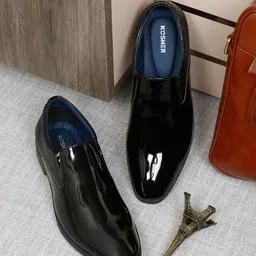 Kosher Men Round Toe Formal Slip-On Shoes-36