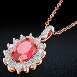 Joyalukkas Timeless Ruby Drop Diamond Pendant-2.76 gm-image-64