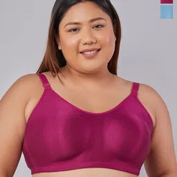 MAASHIE Pack Of 2 Full Coverage Seamless Non Padded Non Wired Bra-18