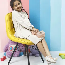 Athena Girl Layered Puff Sleeves Fit & Flare Dress-image-8