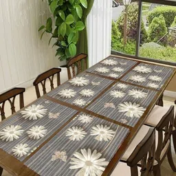 Aura 6Pcs Grey & Beige Printed Table Placemats-4