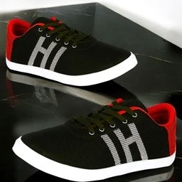 Spotwalk Men Colourblocked Round Toe Lace Ups Lightweight Sneakers-picture-10