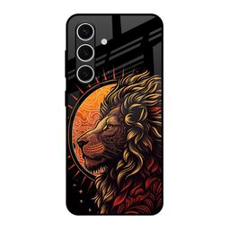 QRIOH Unisex Sun Faced Lion Printed Samsung Galaxy S24 FE 5G Back Case Mobile Accessories-image-87