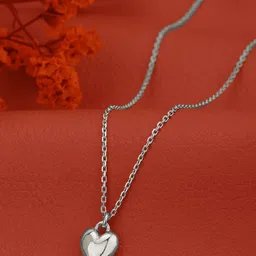 DressBerry Rhodium-Plated Heart Shaped Pendant with Chain-picture-7