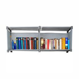 Decent Hut Grey 2-Tier Non-Woven Book Shelf-43