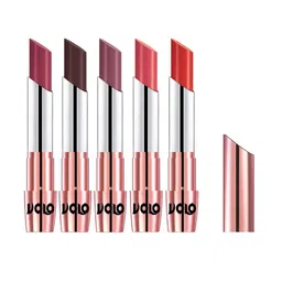 VOLO Set Of 5 Creme Matte Lipstick With Vitamin E-3.5 g Each-31-35-36-37-49-28
