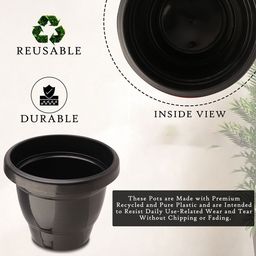 Kuber Industries Pack Of 10 Red & Black Planters image 4