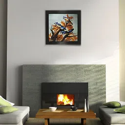 Chaque Decor Black & Blue Birds & Animals Abstract Wooden Wall Art-image-50