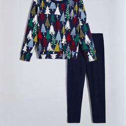 Hopscotch Girls Christmas Tree Printed Top with Leggings-picture-22