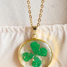 Elnorah Stainless Steel Gold-Plated Circular Clover Pendants-image-34