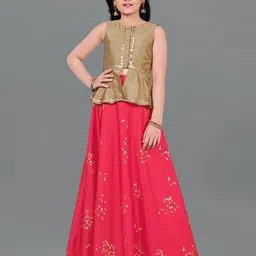 BAESD Girls Embellished Sequinned Ready to Wear Lehenga &-image-78