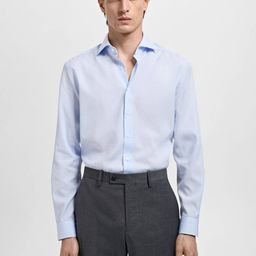 MANGO MAN Pure Cotton Slim Fit Formal Shirt-picture-33