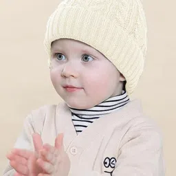 Topibaaz Kids Self Design Woollen Beanie-1