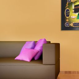 Chaque Decor Brown & Yellow Mosque Printed Wooden Religious Wall Art-image-43