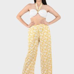 Blissence Printed Top & Trousers Swimwear Cover up Set-image-82