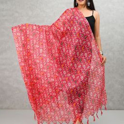Apratim Ethnic Motifs Printed Tasselled Dupatta-9