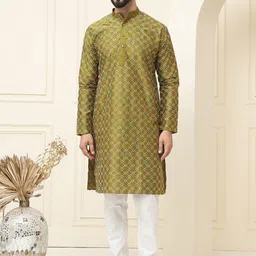 SOJANYA Men Embroidered Regular Kurta with Churidar-picture-9