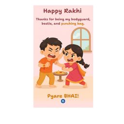 Anouk Set Of 3 Pearl Rakhi With Quirky Card, Roli & Chawal image 2