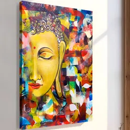 Art Street Yellow & Red 1 Piece Canvas Religious Wall Art-image-63