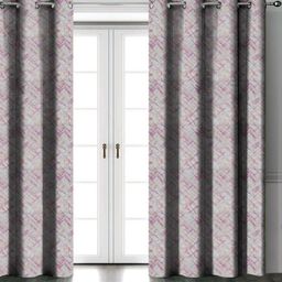 Aura Pink Set of 2 Room Darkening Door Curtain-20