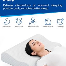 HOSPIKART White 2 Pieces Memory Foam Filled Polyester Maternity Pillows image 5