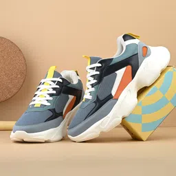 Styli Men Colourblocked Lace-Ups Sneakers-image-14