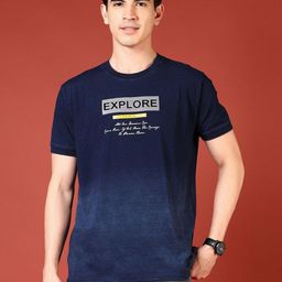 V-Mart Men Typography Printed Applique T-shirt-image-82