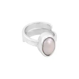 GenZcomplex Silver-Plated Brass Pearls Finger Ring-36