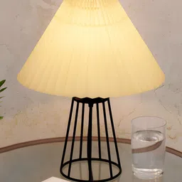 Homesake White & Black Frustum Shaped Table Lamp-picture-28