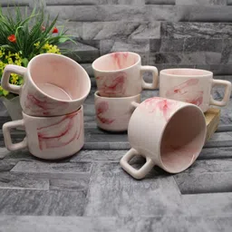 laghima jadon Multicoloured Textured Ceramic Cups Set-52