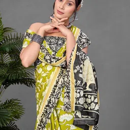 DIVASTRI Ajrak Printed Block Print Saree image 4