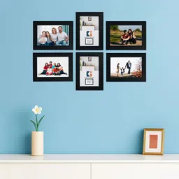 Kuber Industries Black 6 Pieces Wooden Wall Photo Frames-image-33