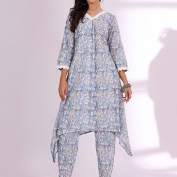 all about you Women Ethnic Motifs Print Regular Kurta with Trousers-picture-11
