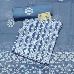 Farooq Dyeing Floral Batik Dyed Pure Cotton Unstitched Dress Material-image-97