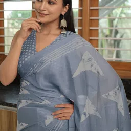 KALINI Printed Block Print Saree image 3