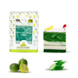 SOAPYWISE Lemonade Bathing Soap For Radiant Glowing Skin With Cucumber - 90 g-40