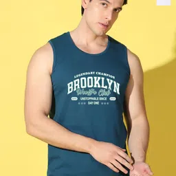 WOOSTRO Pack Of 2 Printed Combed Cotton Gym Vests VWS26(BKLN PEACOCK)(MORE WHITE)-25