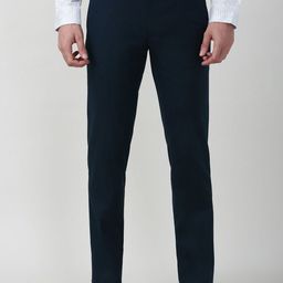 Peter England Men Slim Fit Mid-Rise Formal Trouser-picture-5