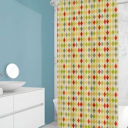 ArtzFolio Green & Brown Printed Waterproof Shower Curtain-image-61
