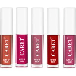 CARET ORGANIC Set Of 5 Liquid Matte Lipsticks - 10 ml - 6 - 5 - 2 - 3 - 8-16