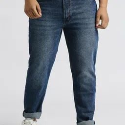 Sizeupp Plus Size Men Slim Fit Mid-Rise Jeans-image-80