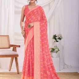 Ishin Woven Design Zari Pure Chiffon Saree-image-13