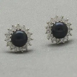 Sri Jagdamba Pearls Dealer Citran Gold-Plated Beaded Studs-66