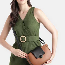 Mast & Harbour Colourblocked Structured Sling Bag image 2