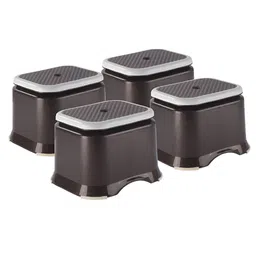 Aura Brown 4 piece Solid Plastic Bath Accessories Set-image-32