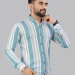 Metronaut Classic Multi Stripes Casual Shirt-image-8